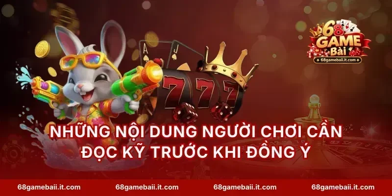 Những nội dung người chơi cần đọc kỹ trước khi đồng ý