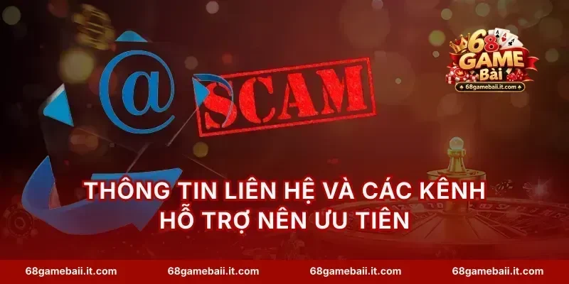 Thông tin liên hệ và các kênh hỗ trợ nên ưu tiên